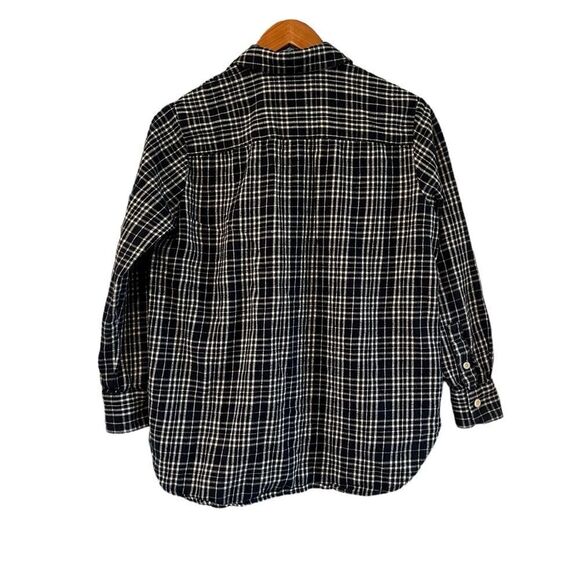 Madewell black plaid flannel button down shirt - Picture 7 of 9